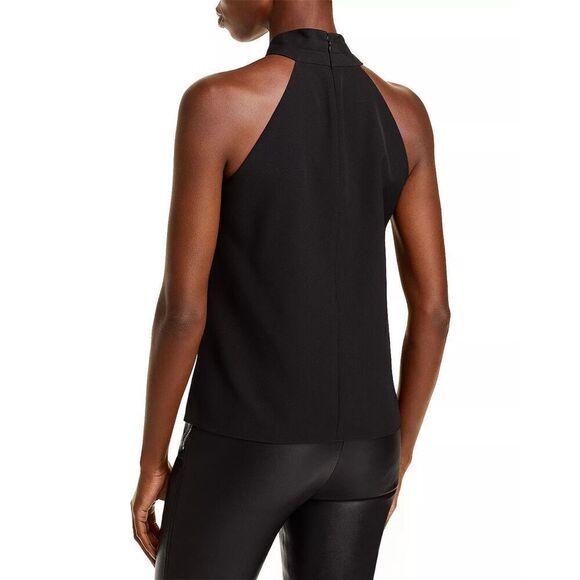 MILLY Preston Cady Asymmetric Halter Top Dressy Black Small NWOT - Picture 2 of 14